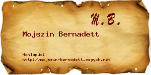 Mojszin Bernadett névjegykártya