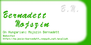 bernadett mojszin business card